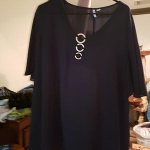 Sheer ring blouse, size 26/28